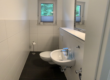 Das Gäste WC im Erdgeschoss